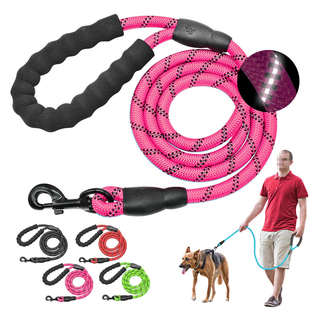 Reflective Dog Rope Lead - 4'9ft length Lead