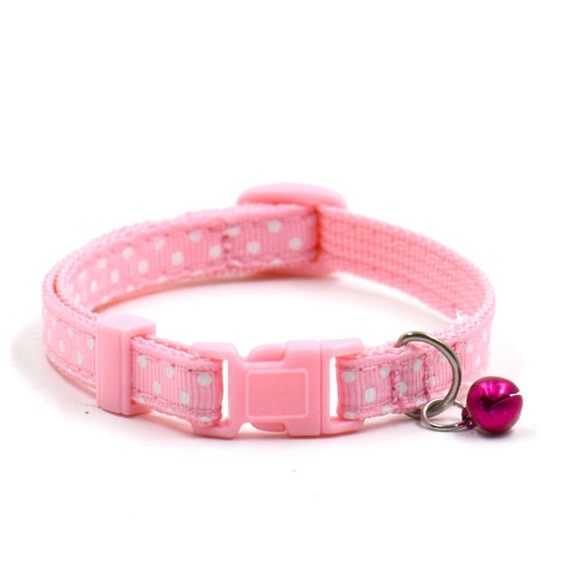 Adjustable Dot Printed Cat Collar