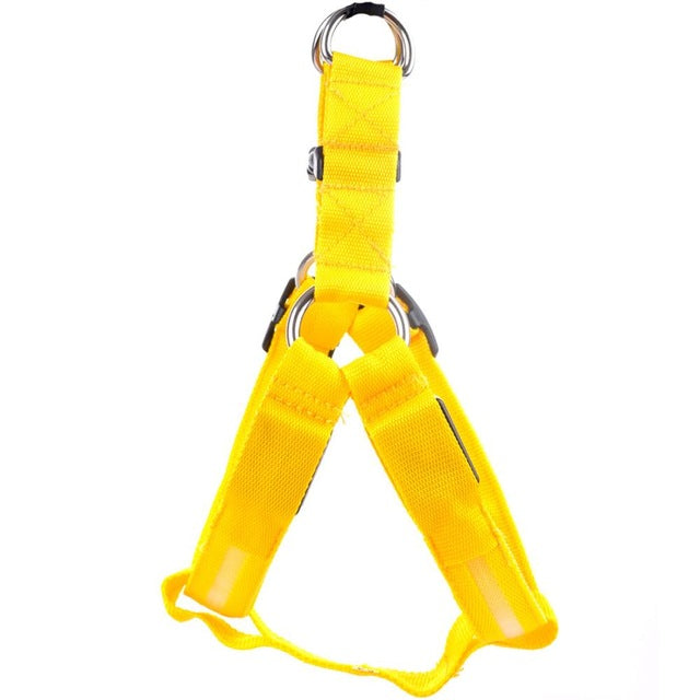 Nylon Dog Safety LED Harness - Various Colours