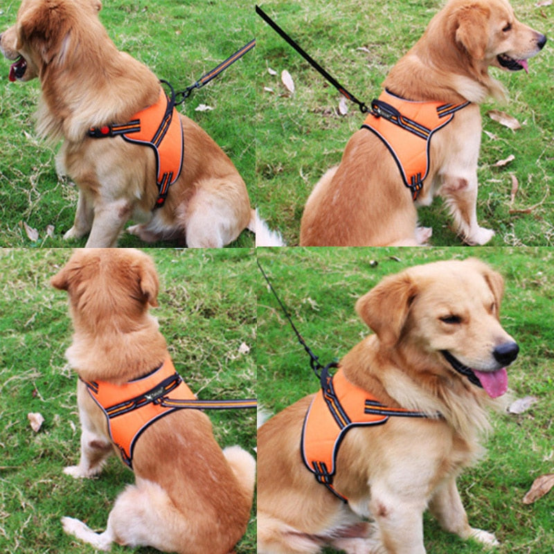 Dog Vest Harness With Safety Reflective Stitching