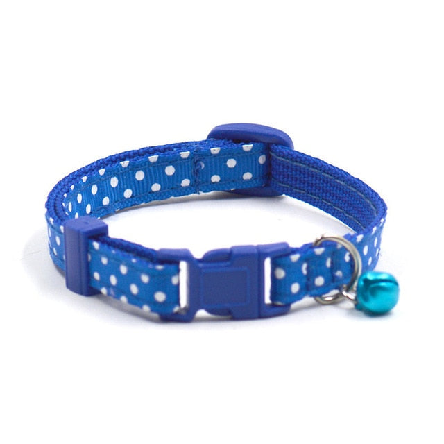 Adjustable Dot Printed Cat Collar