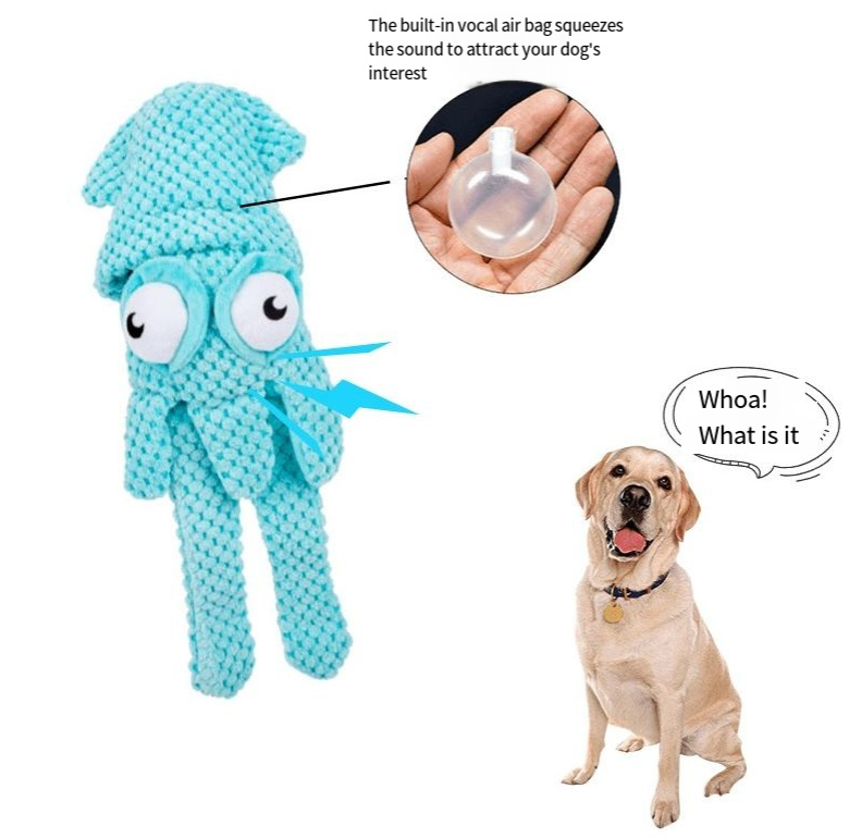 Squeaky Squid Dog Toy