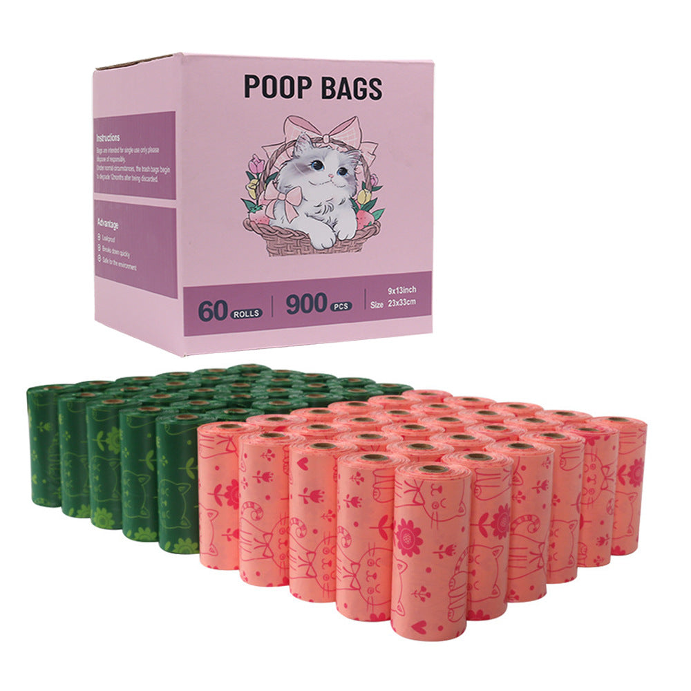 60 rolls 900pcs biodegradable Litter Bags - Lemon and Lavender Scented